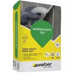 Weber Mortier pour joints carrelage joint fin - Sac de 5 Kg - GRIS PERLE