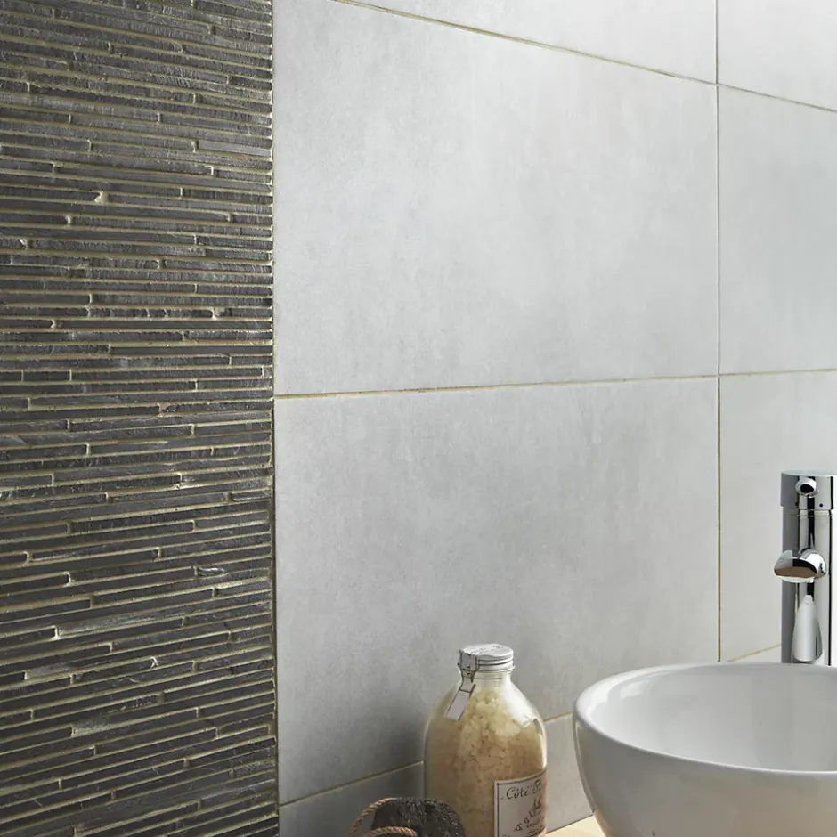 MOSAIQUE BARRETTE FINE BRAZIL NOIR 1 PLAQUE 30,5 x 30,5 CM CASA LINEA-Casa Linéa Online