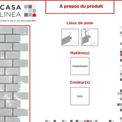 Casa Linéa MOSAIQUE BRIQUETTE 1 PLAQUE 30 x 30 CM CASA LINEA