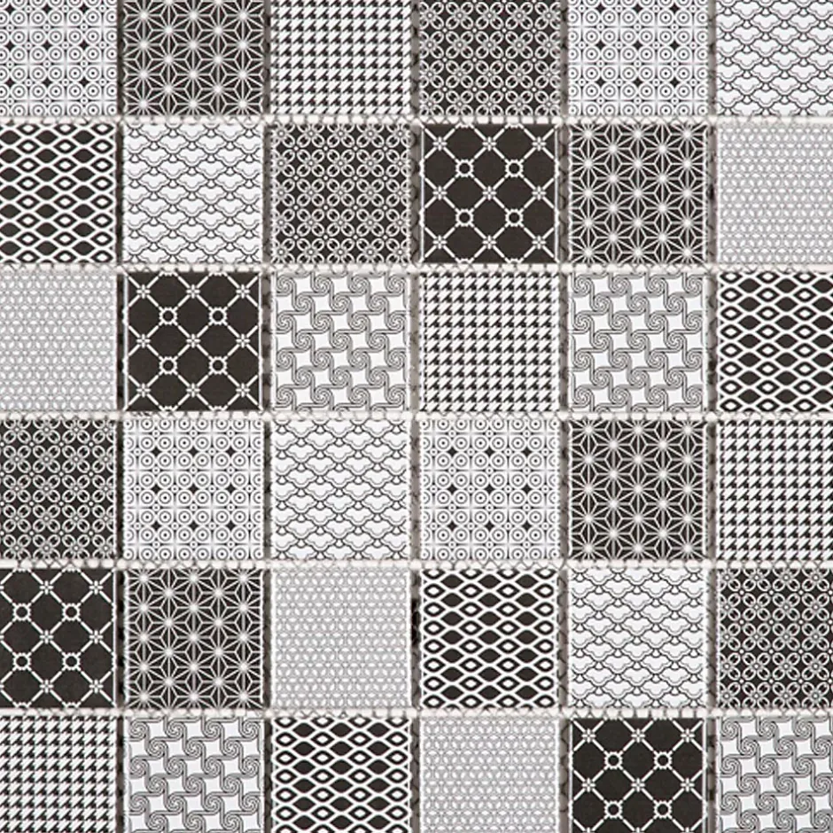 Mosaique Ceramique 4,8 X4,8 Cm Motifs Gris - vendu par plaque de 30,5x30,5 cm --Carrelage Signature Hot