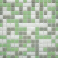 MOSAIQUE CLASSIQUES MISCELA GRIGIOVERDE TRAME NYLON 1 PLAQUE 32,7 x 32,7 CM CASA LINEA-Casa Linéa Sale