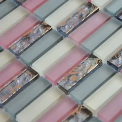 MOSAIQUE CONTEMPORAINS BARRETTE MAUVE 1 PLAQUE 30,5 x 30,5 CM CASA LINEA-Casa Linéa New