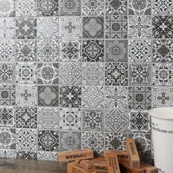 Mosaique de Ceramique 4,8 X4,8 Cm Patchwork Gris - vendu par plaque de 30 X 30 cm --Carrelage Signature Sale