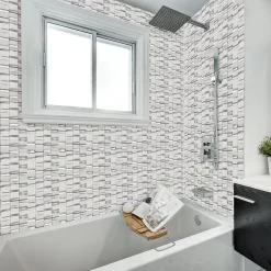 Carrelage Signature Mosaique de Mix Verre Blanc et Metal - vendu par plaque de 29,4X29,8 cm -