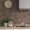 Carrelage Signature Mosaique de Verre et Marbre Marron 2.3 X 2.3 cm - vendu par plaque de 30 X 30 cm -