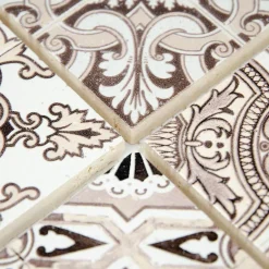 MOSAIQUE DECOR RENAISSANCE TRAVERTIN DECORE NATURAL 1 PLAQUE 10 x 30,5 CM CASA LINEA-Casa Linéa Best