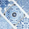 Casa Linéa MOSAIQUE DECOR RENAISSANCE TRAVERTIN DECORE BLUE 1 PLAQUE 10 x 30,5 CM CASA LINEA