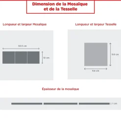 Casa Linéa MOSAIQUE DECOR RENAISSANCE TRAVERTIN DECORE BLUE 1 PLAQUE 10 x 30,5 CM CASA LINEA