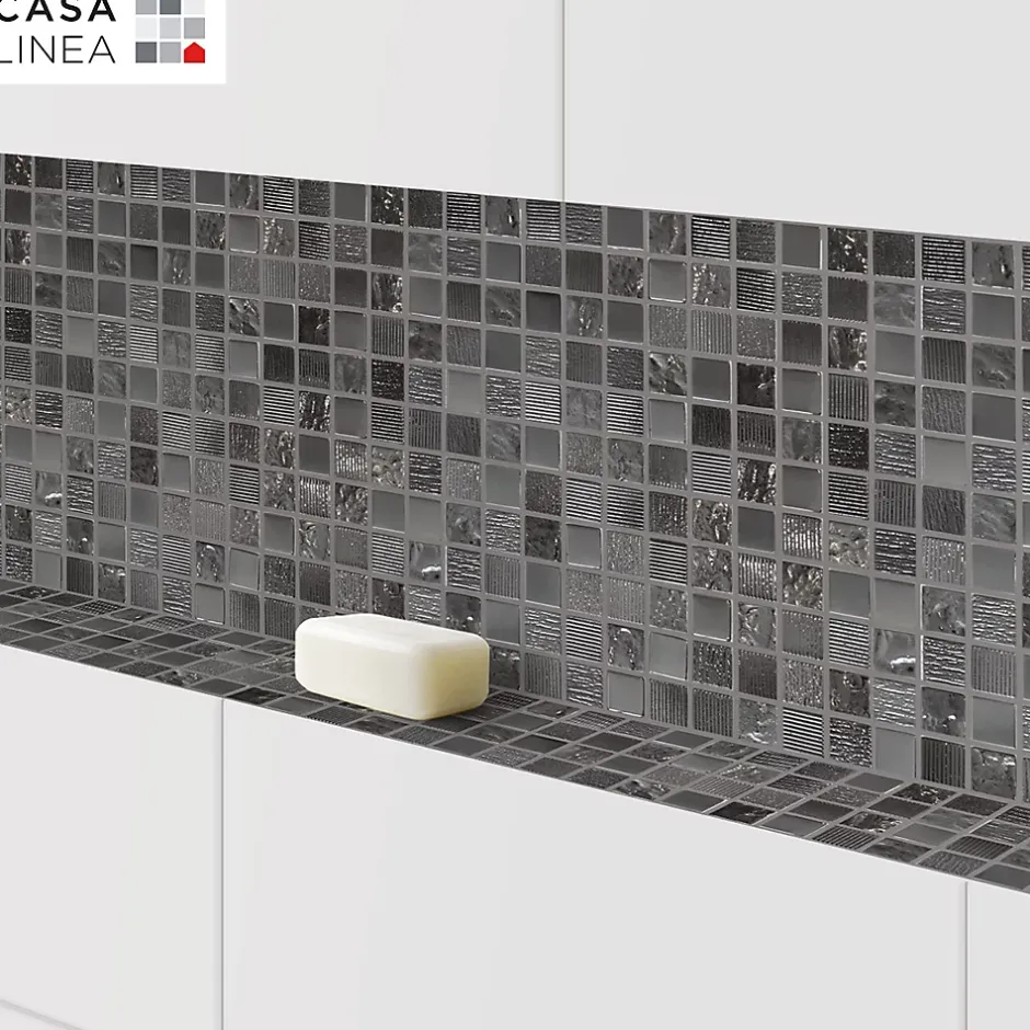 MOSAIQUE GLOSSY NOIR 1 PLAQUE 30,5 x 30,5 CM CASA LINEA-Casa Linéa New