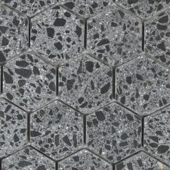 MOSAIQUE HEXAGONE TERRAZZO BLACK 1 PLAQUE 30,5 x 30,5 CM CASA LINEA-Casa Linéa Hot