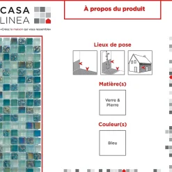 MOSAIQUE LES ANTIQUES NACRE VERT 1 PLAQUE 30 x 30 CM CASA LINEA-Casa Linéa Online