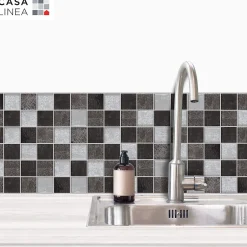 Casa Linéa MOSAIQUE LES SUBLIMES SILVER BLACK 1 PLAQUE 30 x 30 CM CASA LINEA