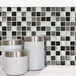 MOSAIQUE LES SUBLIMES SILVER BLACK 1 PLAQUE 30 x 30 CM CASA LINEA-Casa Linéa Online