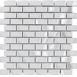 MOSAIQUE LES TENDANCES BRIQUETTE CHROME 1 PLAQUE 30 x 30 CM CASA LINEA-Casa Linéa Best