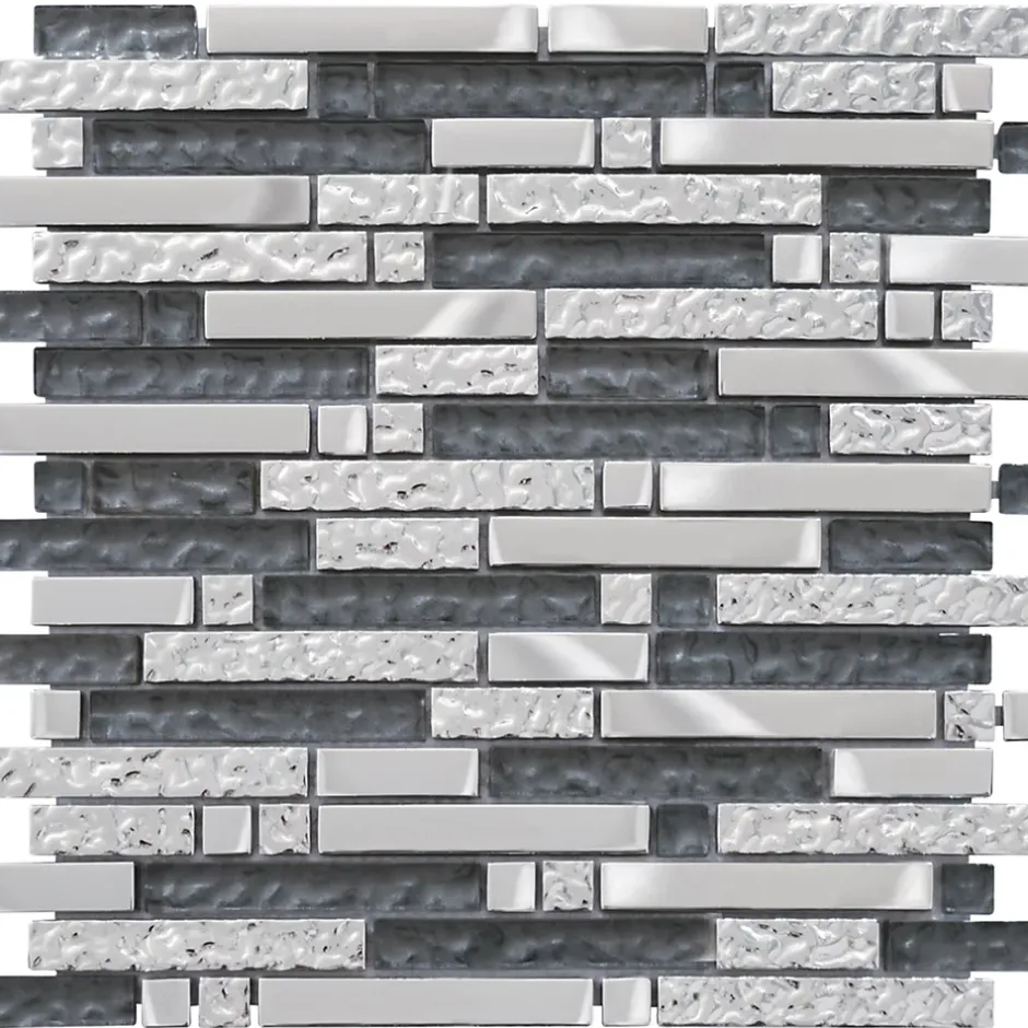 Casa Linéa MOSAIQUE LES TENDANCES VERMETAL TUBE GRIS 1 PLAQUE 30 x 30 CM CASA LINEA