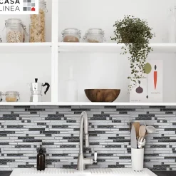 Casa Linéa MOSAIQUE LES TENDANCES VERMETAL TUBE GRIS 1 PLAQUE 30 x 30 CM CASA LINEA