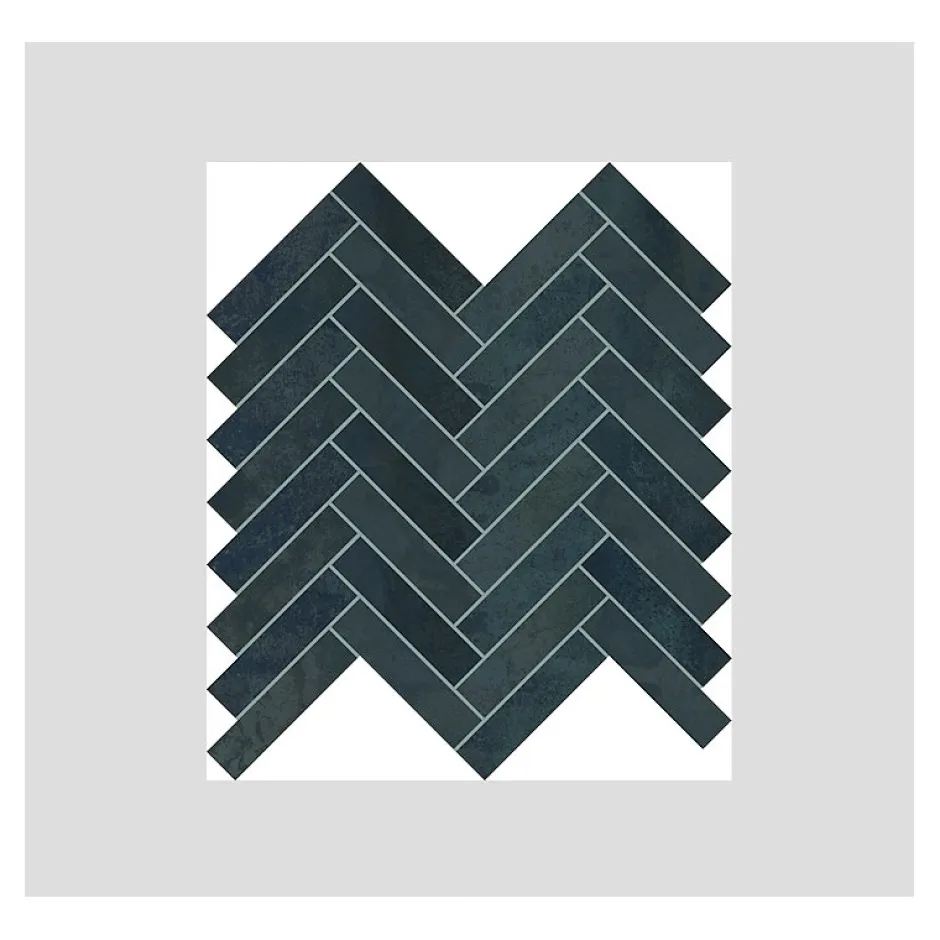 Mosaique sol / mur chevron effet métalanthracite 28,1x28,1cm IONIC MAGNETIC STEEL-Aelle Carrelage Sale
