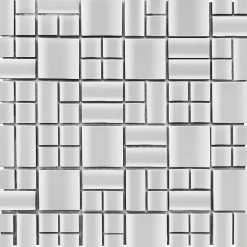 MOSAIQUE TENDANCES MIX CARRE CHROME 1 PLAQUE 30,5 x 30,5 CM CASA LINEA-Casa Linéa Clearance