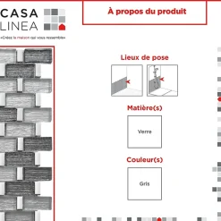 MOSAIQUE TISSU BRIQUETTE MIX CASA LINEA 1 PLAQUE 30 x 30 CM CASA LINEA-Casa Linéa Best