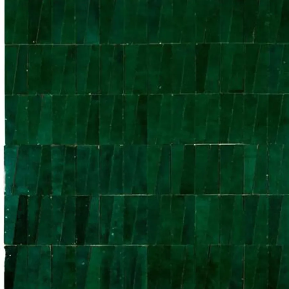 Mosaique veritable zellige Triangle Vert Vif - vendu par plaque de 30x30 cm --Carrelage Signature