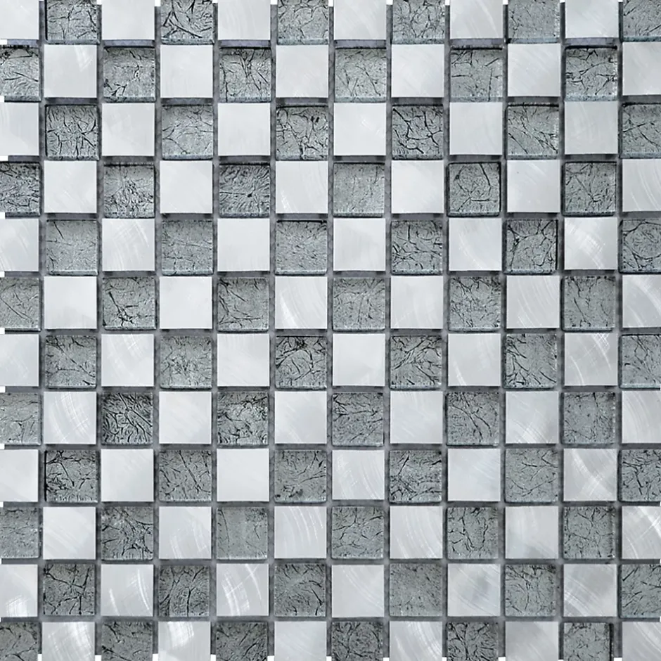 Casa Linéa MOSAIQUE VERRALU ARGENT 1 PLAQUE 30 x 30 CM CASA LINEA