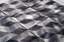 Carrelage Signature Mosaique 10X10 Alu Brosse Gris - vendu par plaque de 30 X 30 cm -