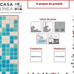 Casa Linéa MOSAÏQUE MOOREA 1 PLAQUE 32,7 x 32,7 CM CASA LINEA