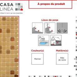 Casa Linéa MOSAÏQUE SABBIA 1 PLAQUE 32,7 x 32,7 CM CASA LINEA