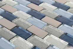 Mosaïque 30 x 30 cm Glass bleu-GoodHome Online