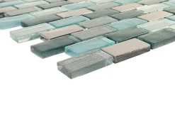 GoodHome Mosaïque 30 x 30 cm Glass vert