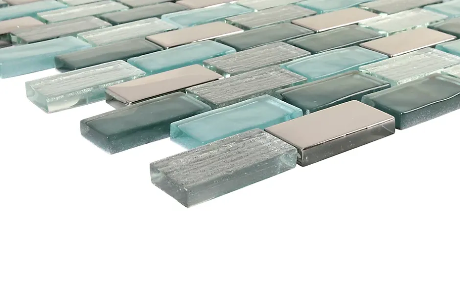 GoodHome Mosaïque 30 x 30 cm Glass vert