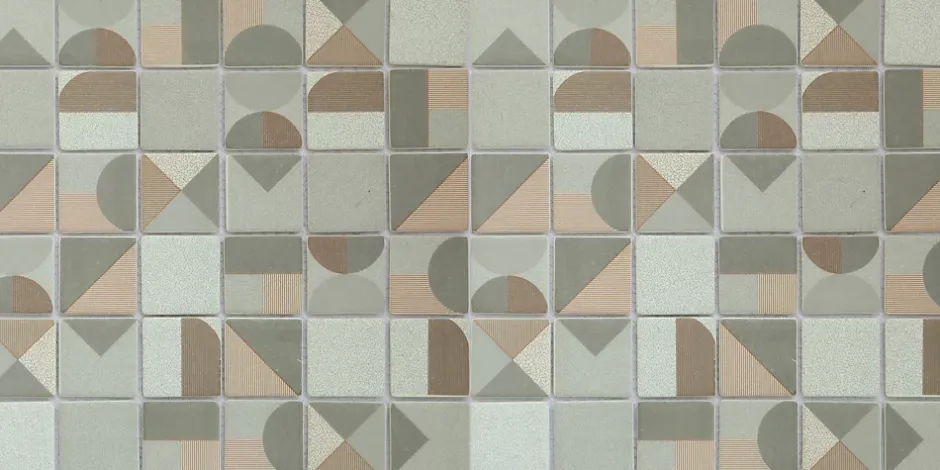 GoodHome Mosaïque 30 x 30 cm Seventies orange