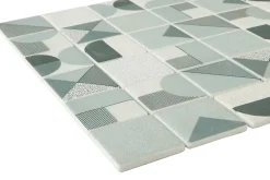 GoodHome Mosaïque 30 x 30 cm Seventies bleu