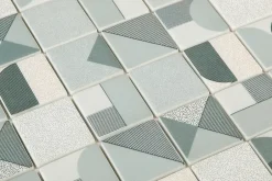 GoodHome Mosaïque 30 x 30 cm Seventies bleu