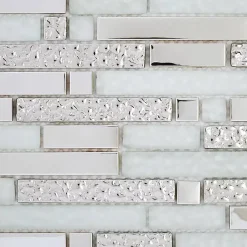 Mosaïque Alu / Verre - Black / White - Barrettes-Decoon