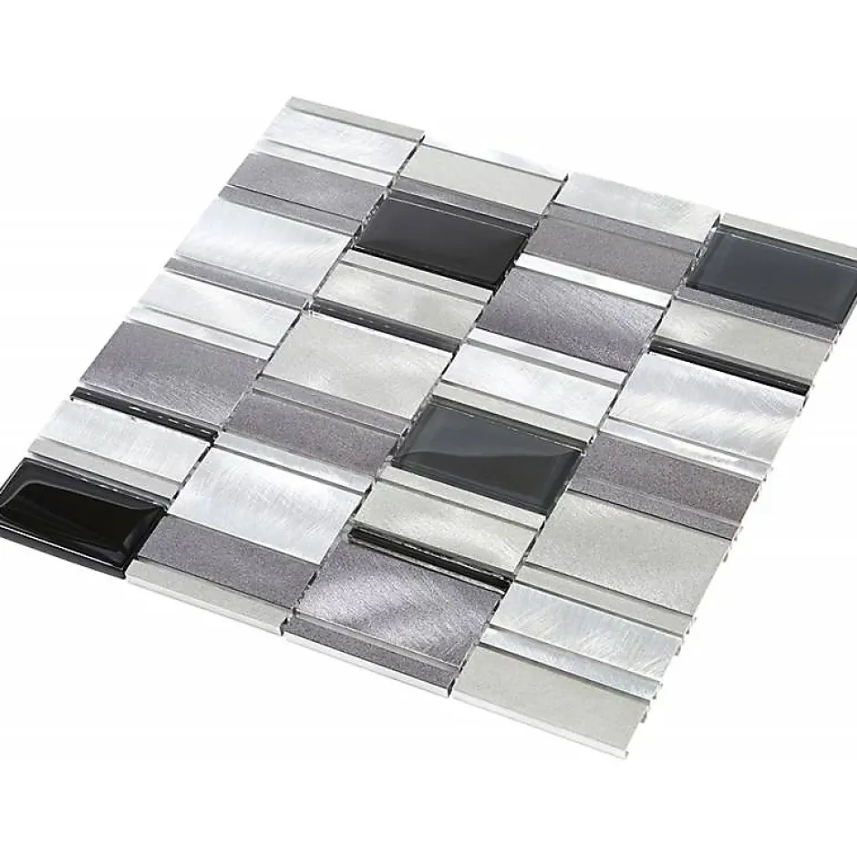 Decoon Mosaïque Alu / Verre - Gris -