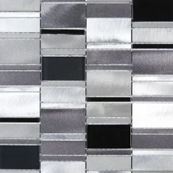 Decoon Mosaïque Alu / Verre - Gris -