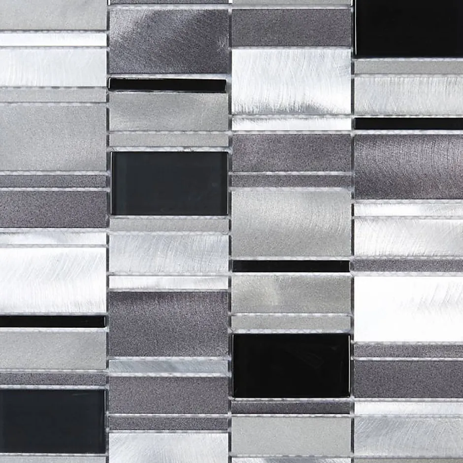 Decoon Mosaïque Alu / Verre - Gris -