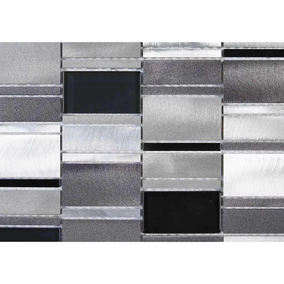 Decoon Mosaïque Alu / Verre - Gris -