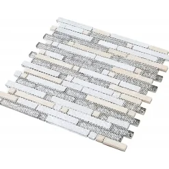 Decoon Mosaïque Alu / Verre - Gris / Frozen