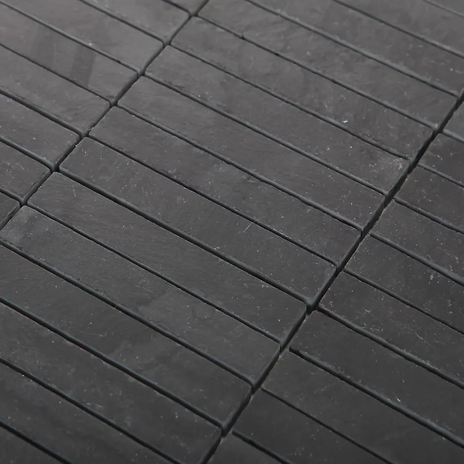 Mosaïque anthracite effet pierre 30,4x30,3cm Slate-GoodHome Sale