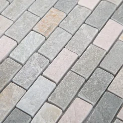 GoodHome Mosaïque beige 30x30cm Quartzite