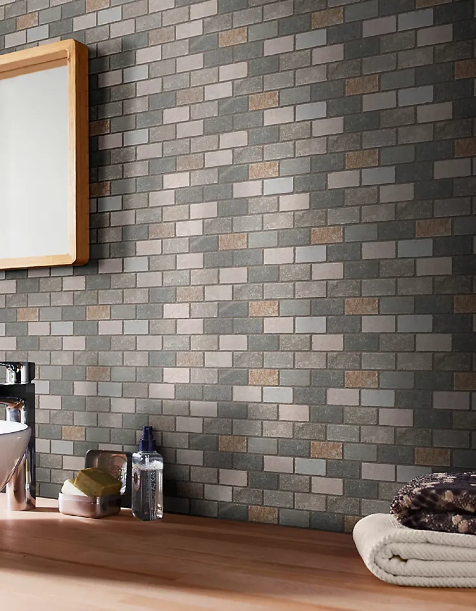 GoodHome Mosaïque beige 30x30cm Quartzite