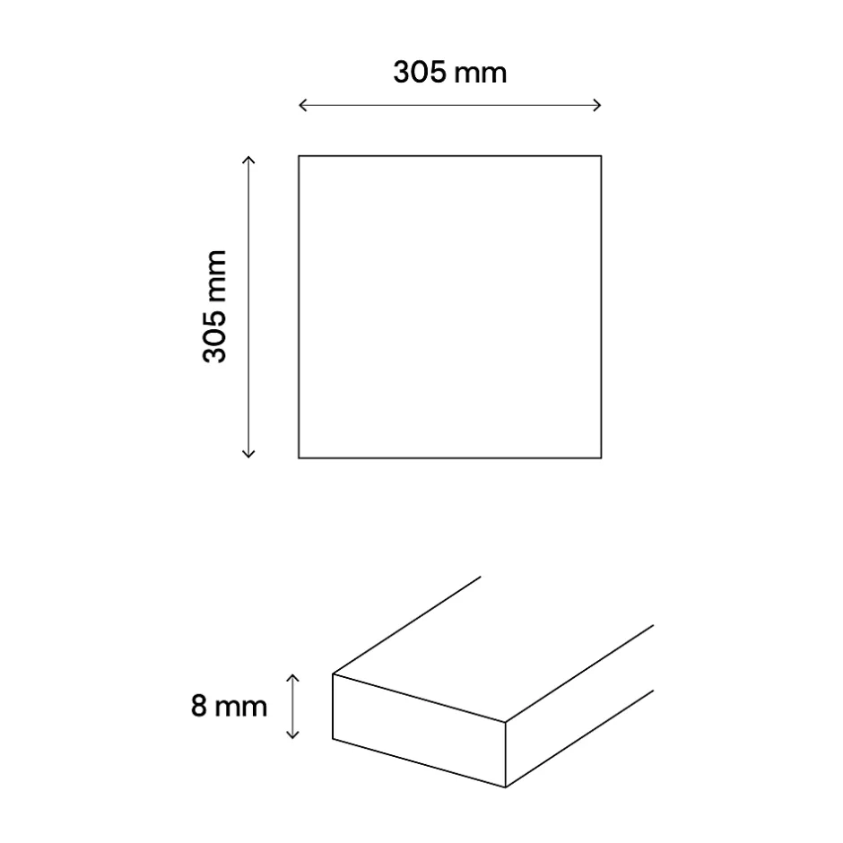 GoodHome Mosaïque beige 30,5x30,5cm Travertino pierre naturelle
