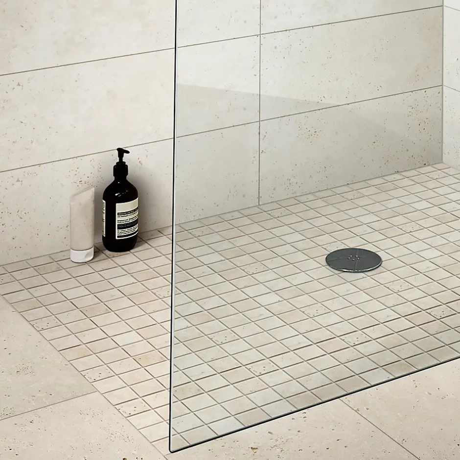 GoodHome Mosaïque beige 30,5x30,5cm Travertino pierre naturelle