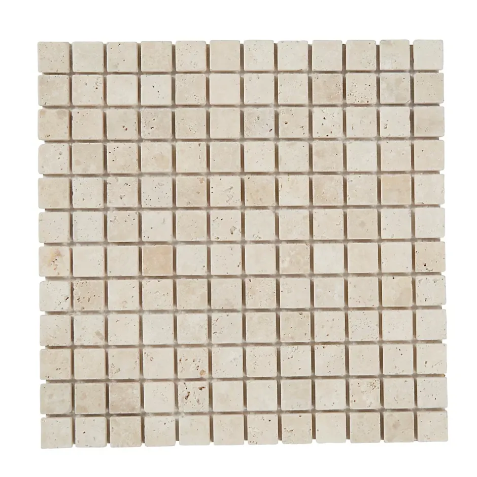 Mosaïque beige 30,5x30,5cm Travertino pierre naturelle mat-GoodHome