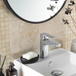 Mosaïque beige 30,5x30,5cm Travertino pierre naturelle mat-GoodHome