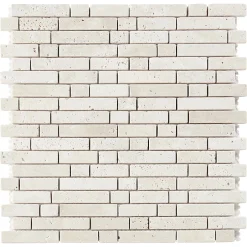 GoodHome Mosaïque beige 30,5x31cm Travertino pierre naturelle