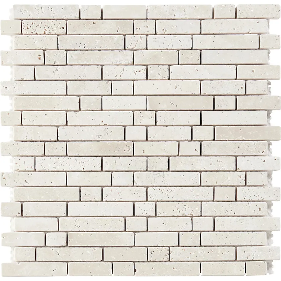 GoodHome Mosaïque beige 30,5x31cm Travertino pierre naturelle