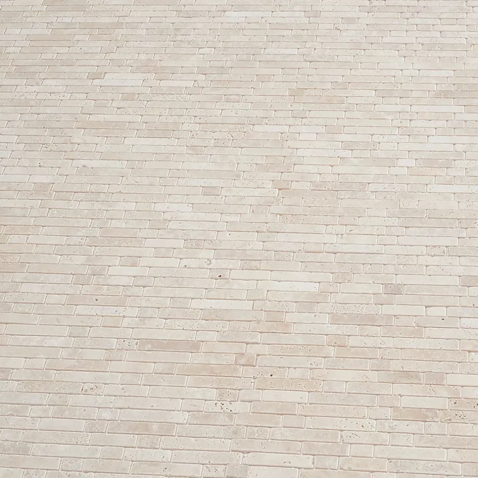 GoodHome Mosaïque beige 30,5x31cm Travertino pierre naturelle